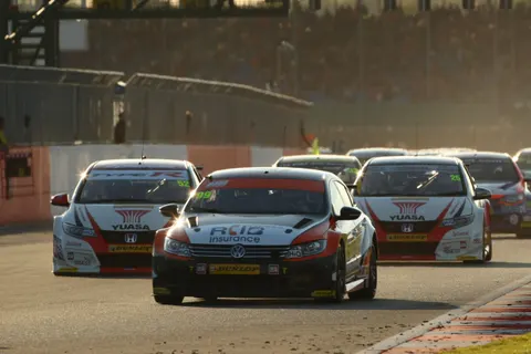 Jason Plato heads the chasing pack behind Shedden