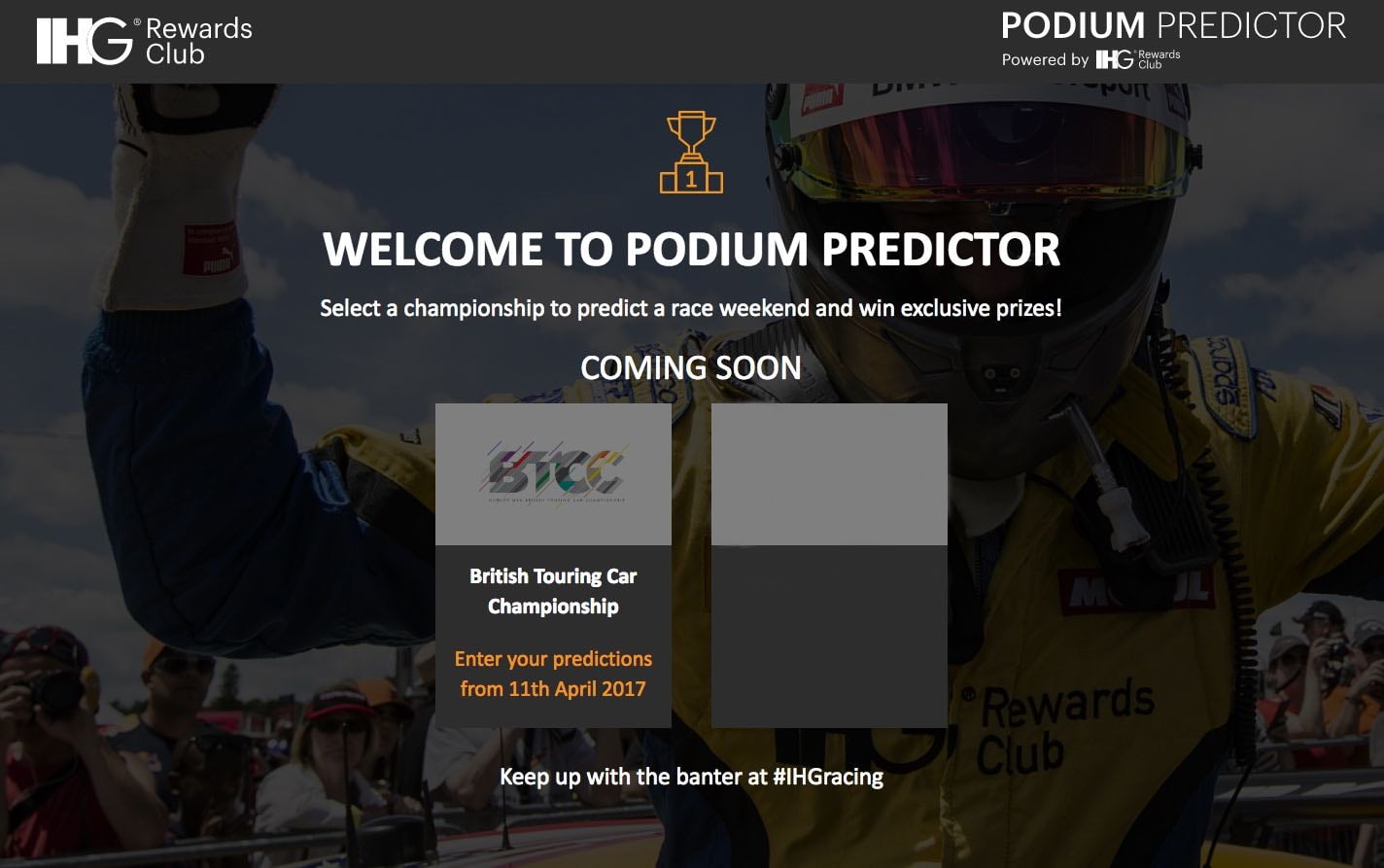 Podium Predictor Powered by IHG Rewards Club 15MAR17